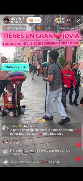 @JOVIA 🍦 #gestodeamor #ayuda #apoyemosentretodos #diosesamor #viraltiktokvideo 👏🙌🤍 