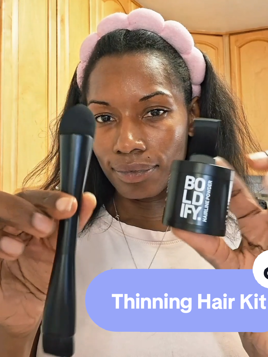 Snatched back my snatched out edges with the @@boldify Hair Powder Kit #boldify #hairlinepowder #thinhair #postpartumhairloss #tiktokshopcreatorpicks 
