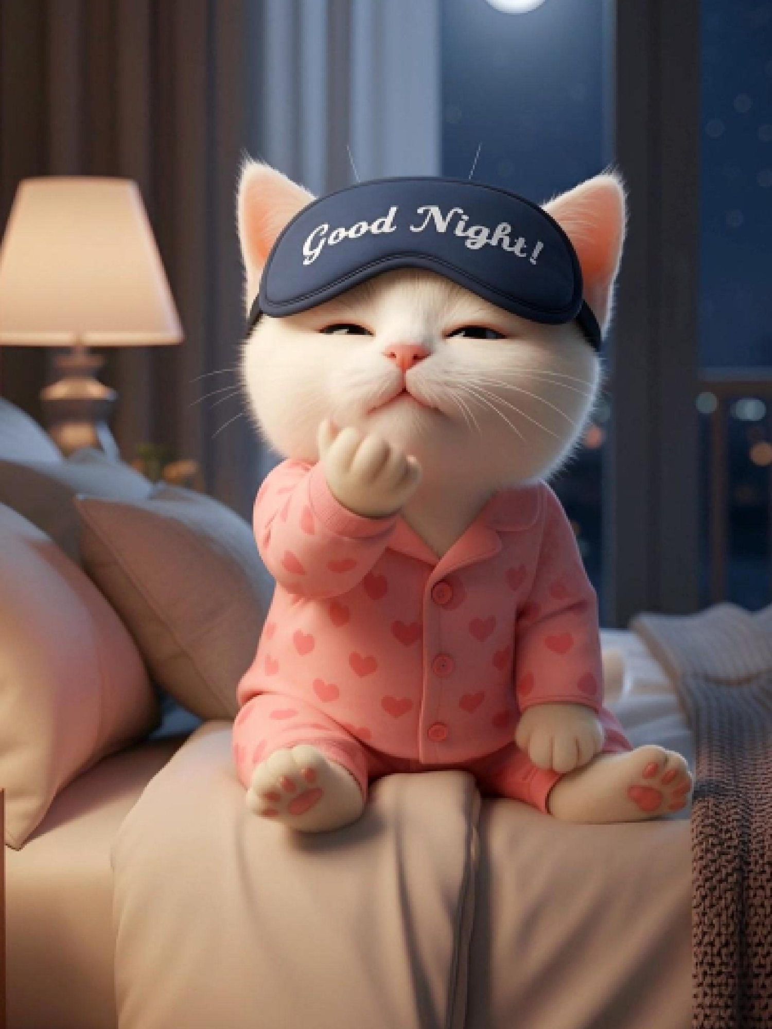 ✨😻I love you, good night and sweet dreams! 💕🌜 #cutecats #catlovers #foryoupage❤️❤️ #foryoupage #viral_videos #cutevideos #loveyou #goodnight #kittensoftiktok