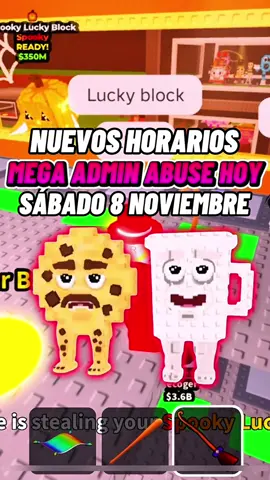 Nuevos horarios actualizados de mi admin abuse hoy sábado 8 de noviembre ✌️