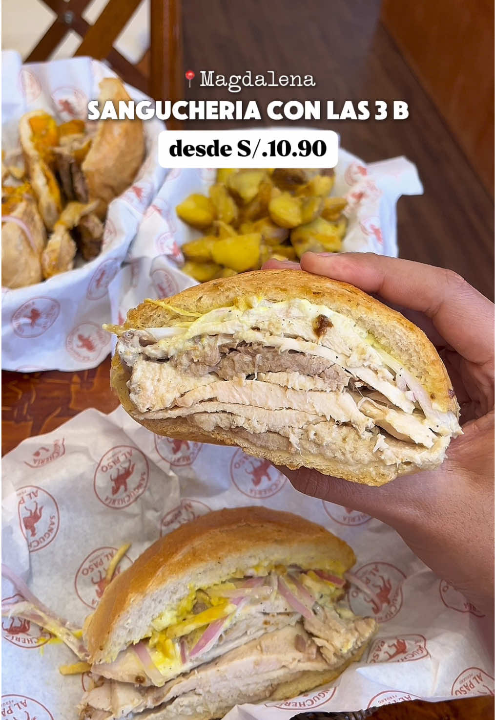 Sanguchones desde S/.10.90 a una cuadra del mercado de Magdalena 😮‍💨👌 Pide las papitas que están 🔥 📍Jr. San Martin 610, Magdalena del Mar 🕰️Lunes a viernes de 8 am a 11 pm. Sábado hasta las 10 pm y domingos hasta las 8 pm. @sangucheriaalpasoperuano #magdalena #comidaperuana #desayuno #peru #lima 