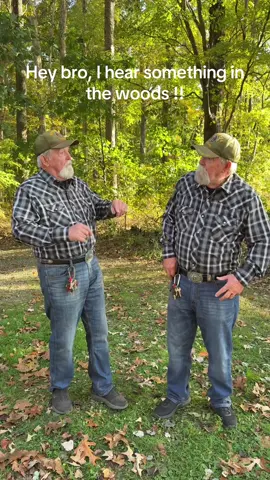😭One more surprise hey bro, I hear something in the woods, 😭 #hanelinetwins #trending #fypシ゚viral #twinsoftiktok #veteransoftiktok 