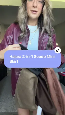 The Halara High Waisted 2-in-1 Suede Mini Skirt gives that sleek bodycon fit with built-in shorts underneath (because we’re not suffering for fashion anymore 😌). Soft, stretchy, and pairs perfectly with boots or sneakers for fall. Cute and practical? Yeah, Halara did it again. Halara mini skirt, 2-in-1 skirt with shorts, suede bodycon skirt, fall outfit skirt, high waisted mini #halara #skort #TikTokShopBlackFriday #TikTokShopCreatorPicks 
