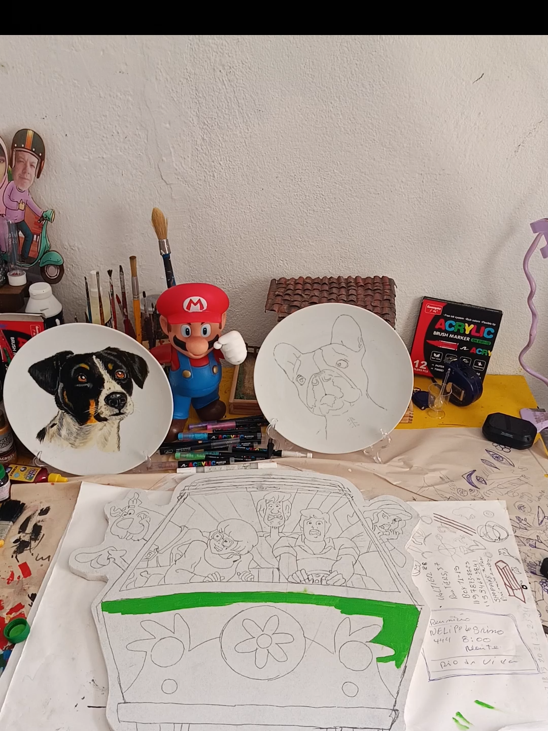 Scooby Doo Pintura em  madeira