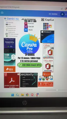 PARTE 1 Si deseas adquirir los productos nos escriben al: 955040972 #office #windows #lima #canva #gemini 