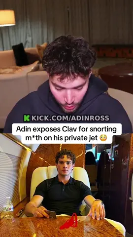 Adin exposes Clav for snorting m*th on his private jet 😳 #adinross #kick #fyp 