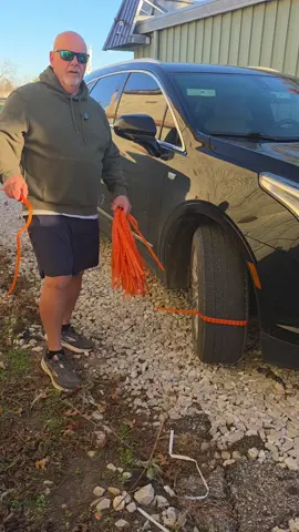 Anti skid wheel strips.  #snow #slick #ice #icy #tirechains 