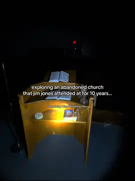exploring the church ALONE that jim jones preached at for a decade, something was haunting me… #paranormal #scary #haunted 