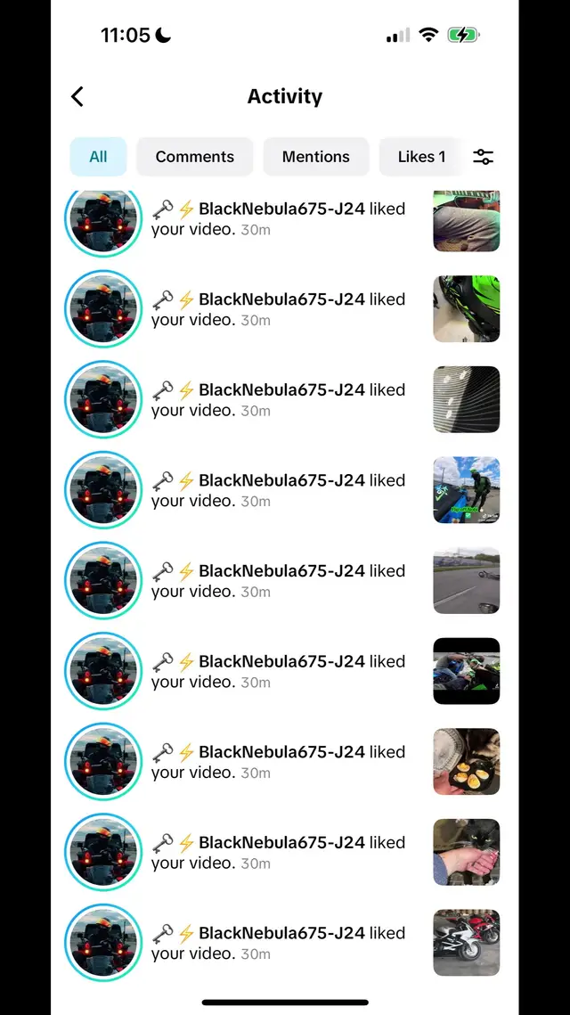 @🗝️⚡️BlackNebula675-J24 anyone that can watch my nonsense 🤣 ✌️ #bikelife #bikefam #fyp #biketok #ttbikefam 