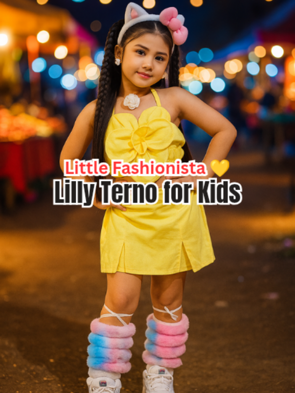 ✨ Pa-cute si baby girl sa Lilly Terno for Kids! Presko, stylish, at may free flower hair clip pa 🌼💛 Perfect pang OOTD o lakad ni little fashionista! 👧👗 #mommyfinds  #kidsootd  #ternoset  #stylishkids  #cuteoutfit 