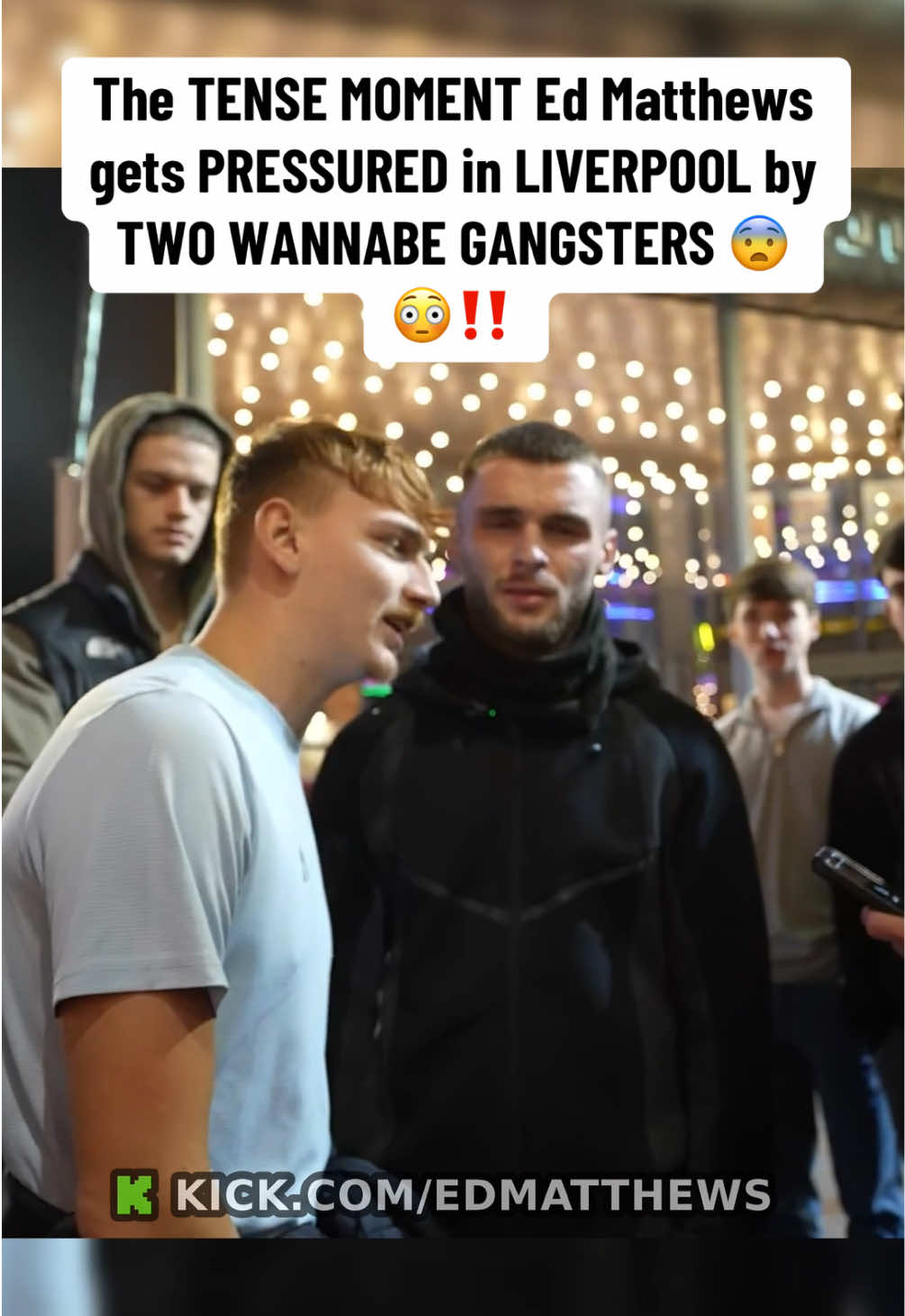 The TENSE MOMENT Ed Matthews gets PRESSURED in LIVERPOOL by TWO WANNABE GANGSTERS 😨😳‼️ #edmatthews #ukcomedy #uktiktok #ukdrill #mazzal20 