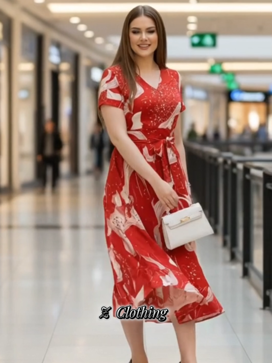 Casual or Formal Dress V Neck Dress for Plus Size #koreandress #maxidress #vneckdress #casualdress 