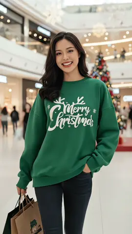 Áo Sweater Chữ Merry Christmas #giangsinh #merrychristmas #phongcachhanquoc #xuhuong #ThờiTrangNữ 