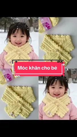 Hướng dẫn móc khăn cho bé #xuhuongtiktokkk #crochettiktok #handmade #LearnOnTikTok #DIY 