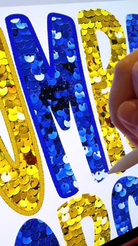 💙💛💙💛 #procreate #handlettering #satisfying 