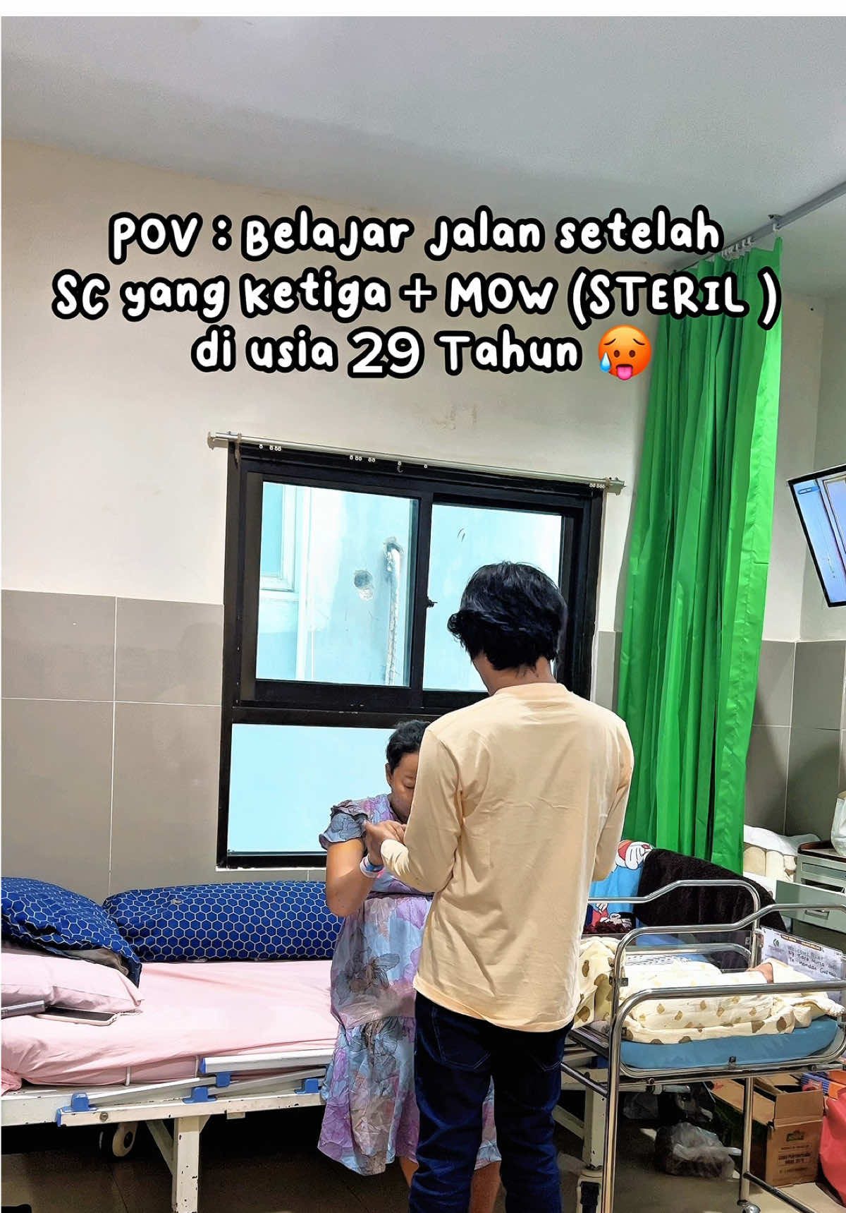 Melahirkan Sc untuk yang ketiga kalinya + MOW ( Steril ) diusia 29 tahun . Rasanya mantap sekali . Harus segera pulih biar bisa ngurus ketiga anak2ku yang masih kecil2 semua 🫶 #melahirkan #melahirkancesar #sc #operasisc 