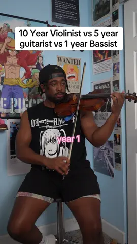 Violin is hard. #fyp #anime #electricguitar #violin #bassguitar 
