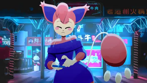 pero Skitty.....esa ballena no irá a ningún lado  #Skitty #wailord #furry #Pokemon #animationmeme 