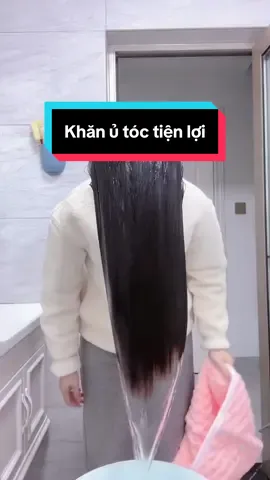 Khăn ủ tóc tiện lợi#giadung #nhacuadoisong #tócđẹp #tóc 