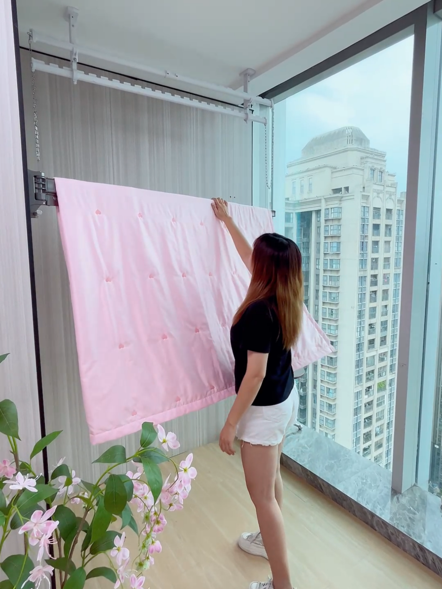 Deliver directly to from China Malaysia and Phillippines store available now High level quality mutil-functional aluminum folding design heavy duty clothes hanging drying racks #fyp #clothesdryingrack #clothesrack #homestorage #clotheshangers #metalhangers #dieyuanhouseware #wallmountedclothrack #foldabledryingrack #foryou