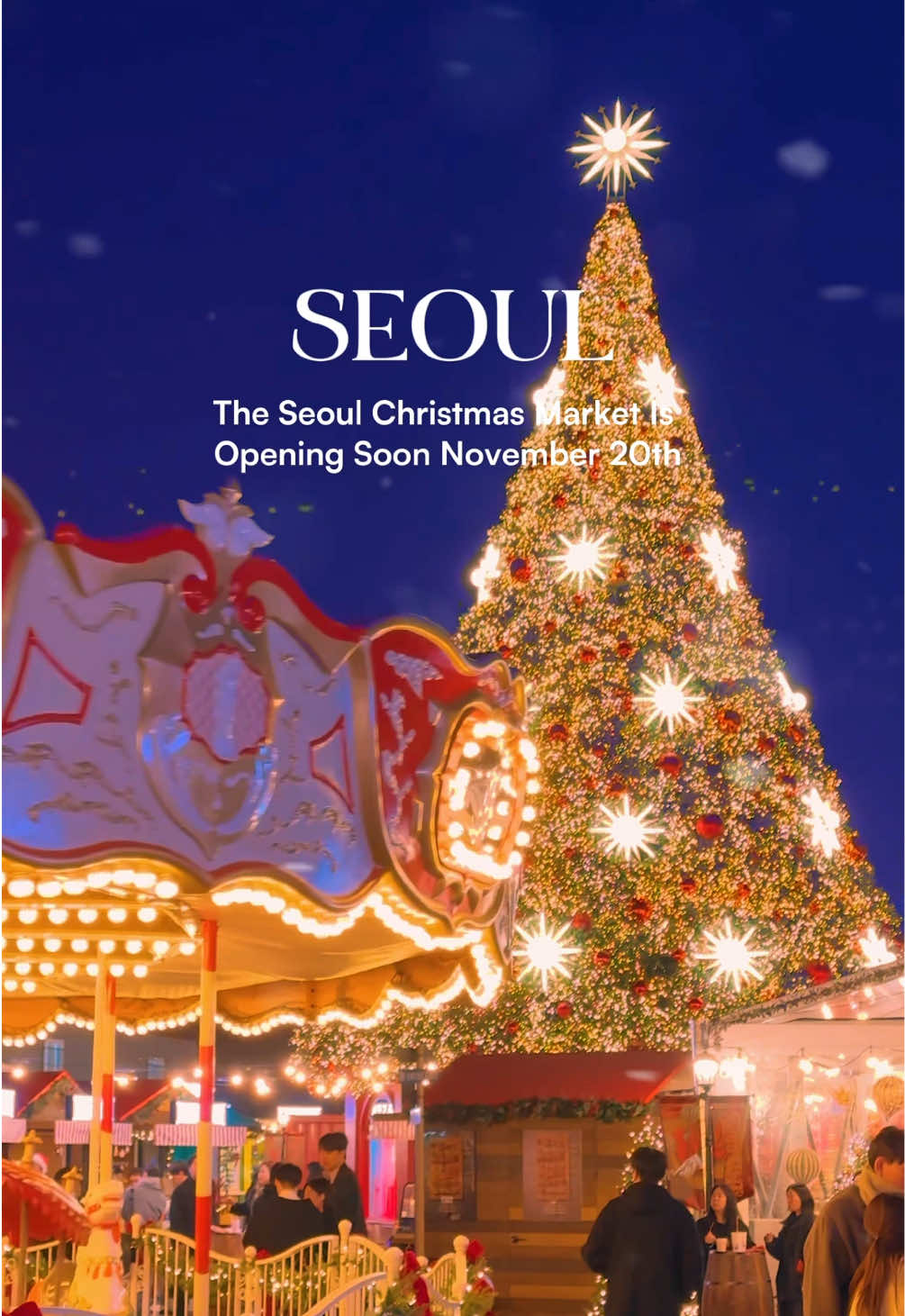    Finally! The Jamsil Christmas Market schedule is out 🎄✨ Just follow and DM me ‘Market’ to get the reservation link🥰 드디어 일정 뜬 잠실 크리스마스마켓 2025년 11월 20일 목요일에 오픈, 잠실 롯데월드타워 잔디광장에서 진행됩니다 그동안 진행해왔던 것처럼 회전목마와 대형트리가 설치 될 예정이며 1차 티켓 예약은 11월 10일 오후 2시에 오픈됩니다✨ 📍잠실 롯데월드타워 크리스마스마켓 * 2025.11.20 ~ 2026.1.4 *영상은 작년 마켓 촬영본입니다 The market will open on Thursday, November 20, 2025, at the Lotte World Tower Lawn Plaza in Jamsil. Just like previous years, there will be a carousel and a giant Christmas tree set up for the festivities. 📍 Jamsil Lotte World Tower Christmas Market 🗓 Nov 20, 2025 – Jan 4, 2026 *The video footage is from last year’s market.