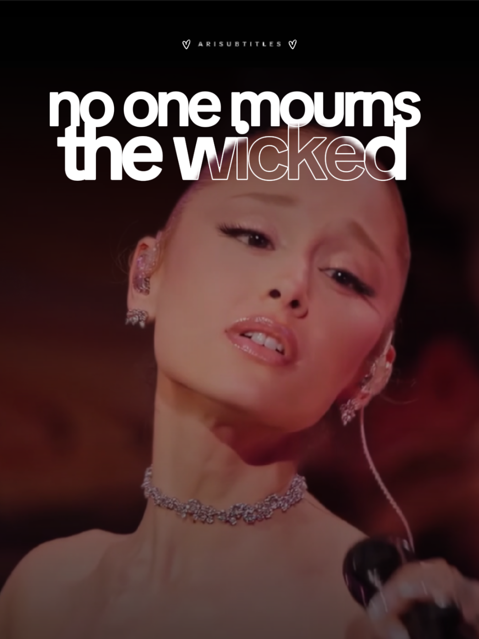 quem despreza a bondade, fica sozinho.  ⁠✿ siga @arisubtitles para mais ✿ tags | #arianagrande #wickedmovie #videoviral #noonemournsthewicked #tipografia 