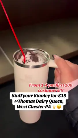 TOMORROW SATURDAY 11/08!!! FROM 1pm-4pm bring any clean tumblr of choice!! 📍Thomas Dairy Queen #dairyqueen #stuffyourstanley #icecream #foryoupage #westchesterpa 