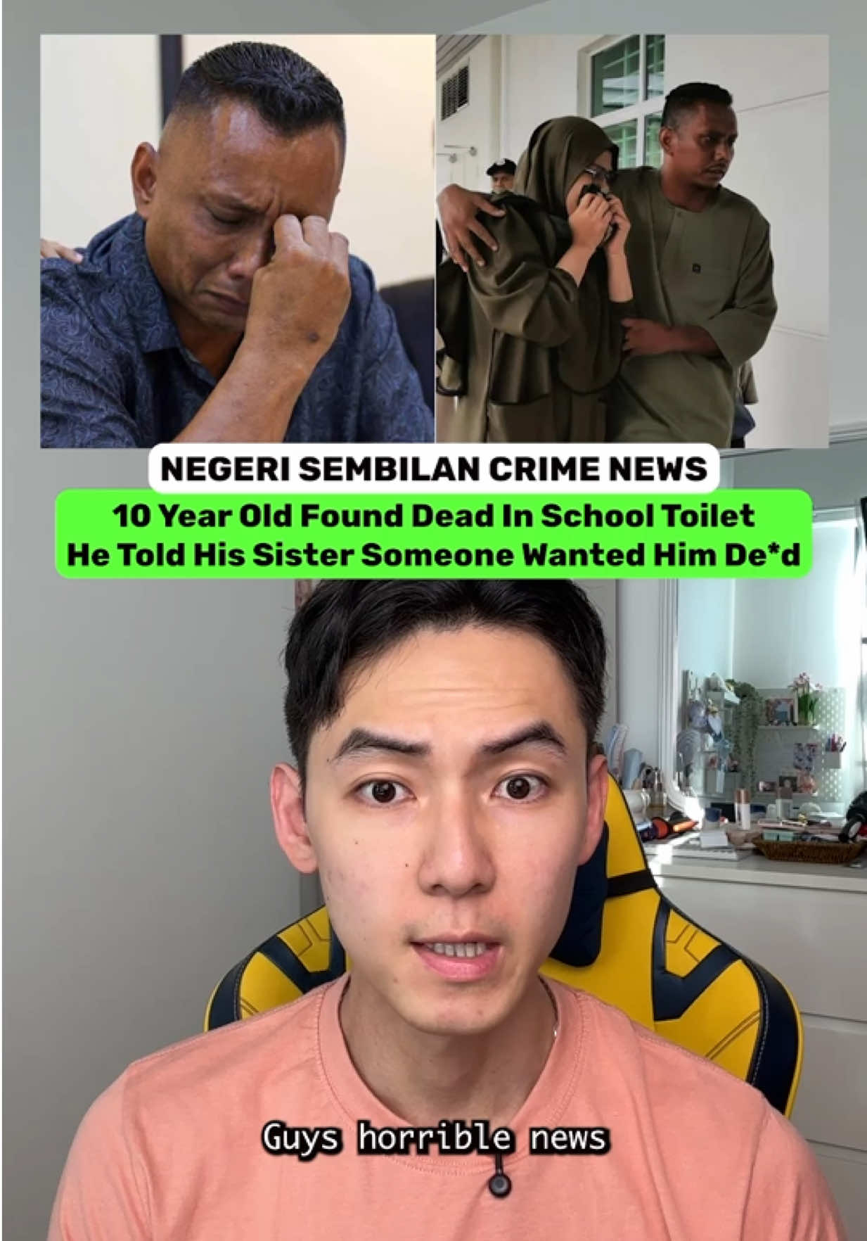 10 year old kid told his sister that someone wanted him to di*, and the next day, he was found de*d in school! #crimestories #crimestory #breakingnews #truecrime #malaysiacrime 