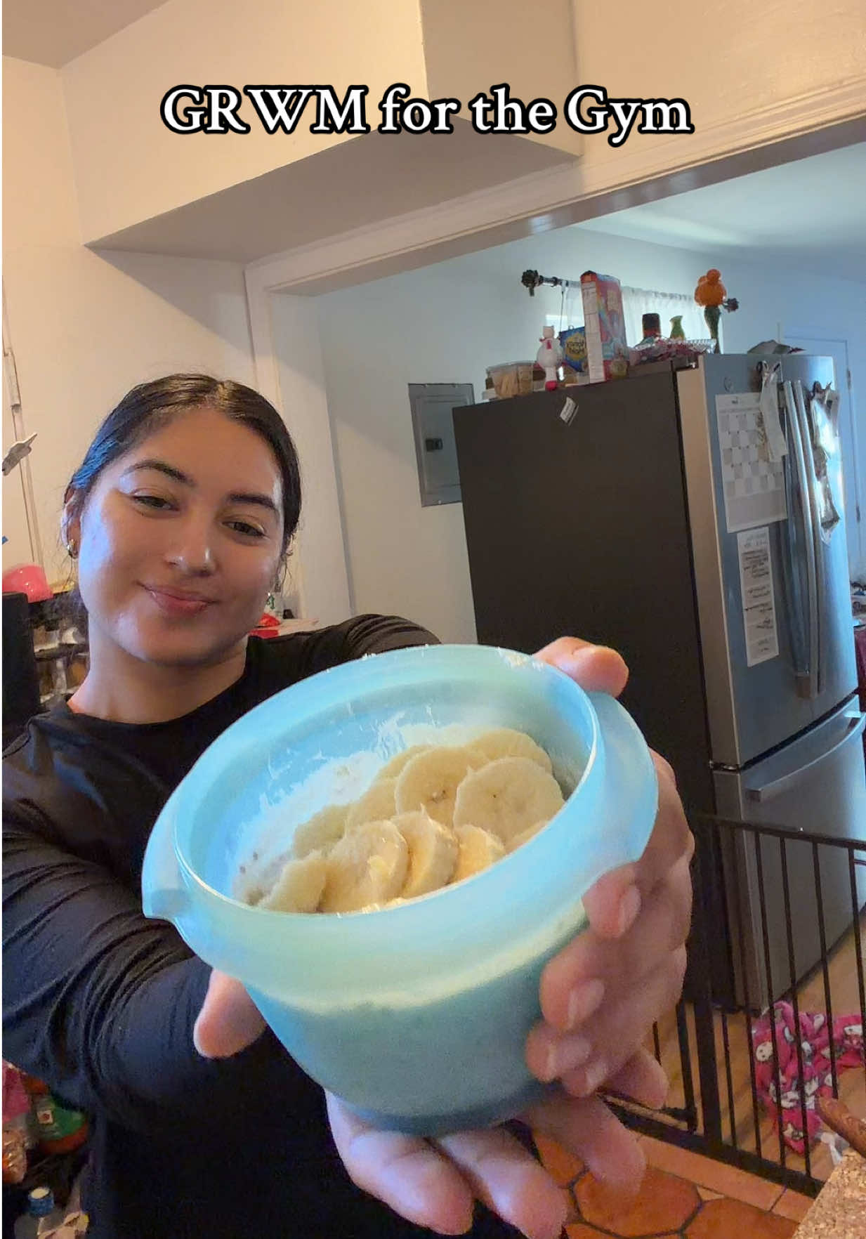 grwm for the gym. chia pudding was 😋 