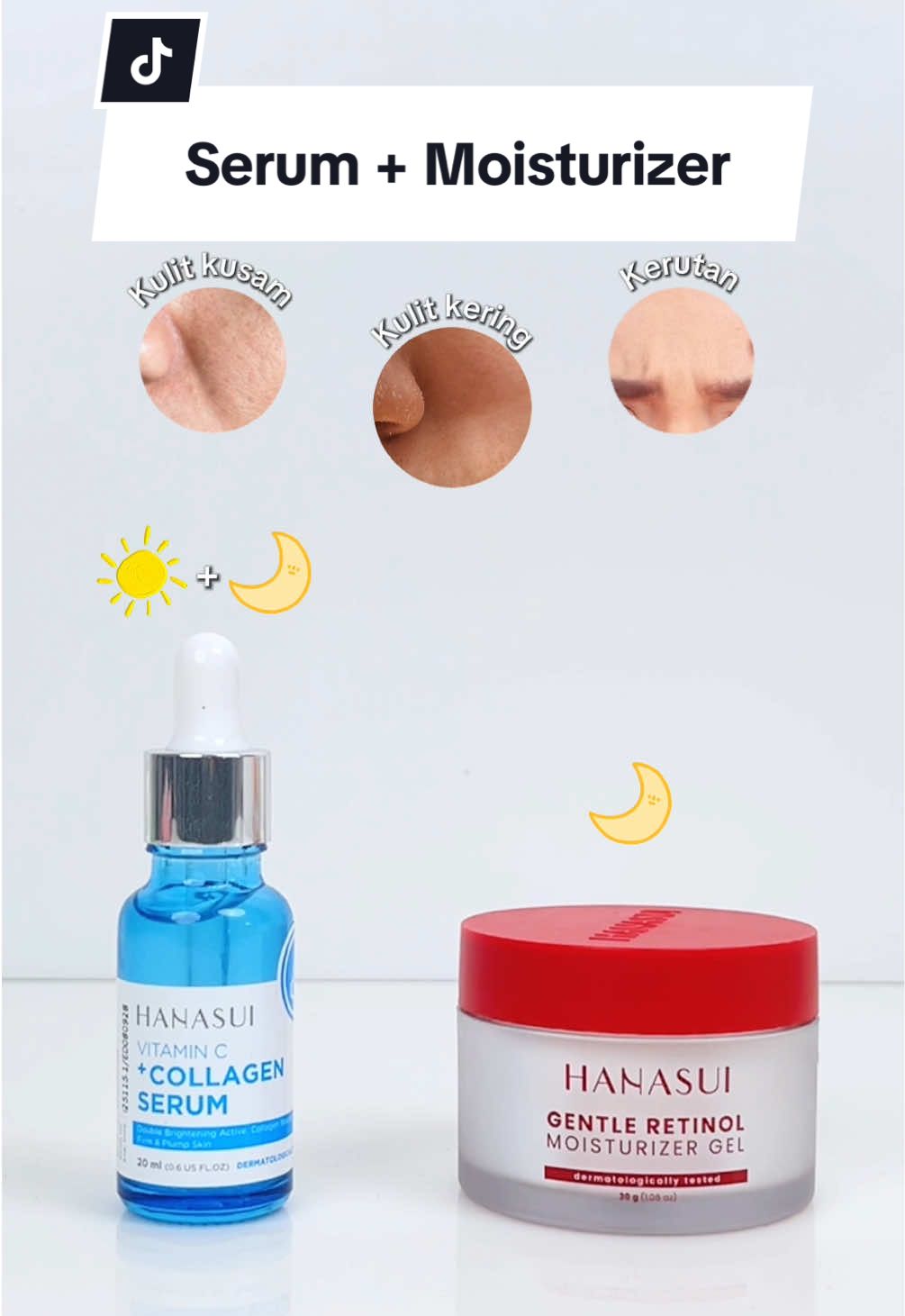 Kalo Hanasist pake Layering Serum + Moisturizer yang mana nih?👀🧏🏻‍♀️ #Hanasui #HanasuiSkincare #HanasuiSerum #SerumRenew #MoisturizerGameChanger  