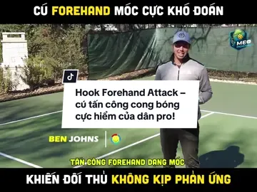 Xem ngay khi bạn muốn đưa bóng vòng quanh người hoặc ra khỏi tầm vợt đối thủ, Hook Forehand là lựa chọn hoàn hảo Bí quyết nằm ở cổ tay linh hoạt + tiếp xúc bóng ở bên hông, tạo xoáy ngang (side spin) khiến bóng cong sang một bên. Đừng cố đánh mạnh – hãy đánh có độ quét và kiểm soát góc cong, vì cú hook tốt là cú khiến đối thủ đứng sai vị trí.  #pickleballvietnam #pickleballvn #pickleballtips #pickleballtraining #meopickleball 