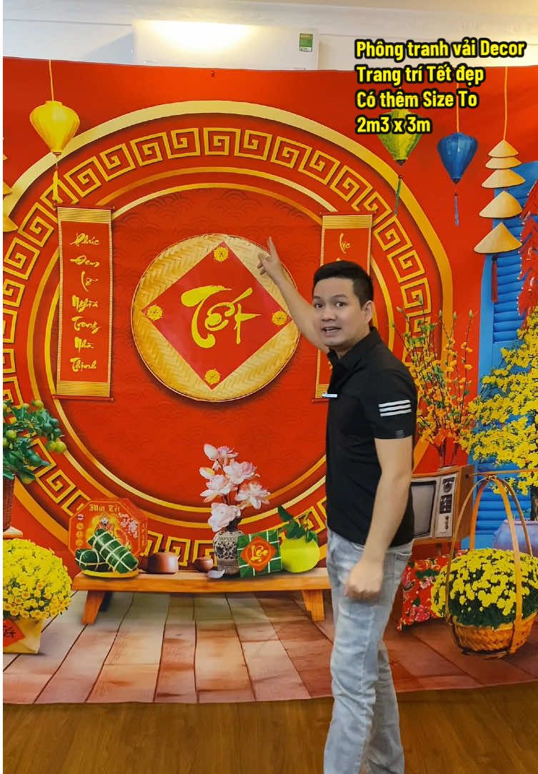 Tranh Tết , Phông tranh vải trang trí Tết , có nhiều mẫu & size lựa chọn [ P501 ] #_longmet8  #tranhtet  #phongnentrangtritet  #decortet 