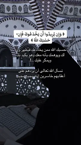 يتكفَّل اللهُ بنصر وحماية عباده المؤمنين حتى من الخداع والكذب بتدابيرَ خفيَّةٍ أو ظاهرة، فما أحسنَ الثقةَ بالله ان كان الله معك فمن عليك ؟  #fyp #اكسبلورexplore #قران_كريم #viralvideo #quran 