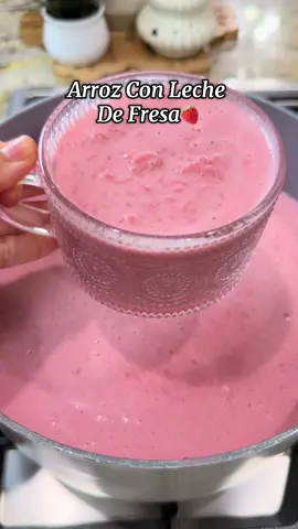 Arroz con leche de fresa #parati #postres #mexicanfood #recetas #recetasfaciles 