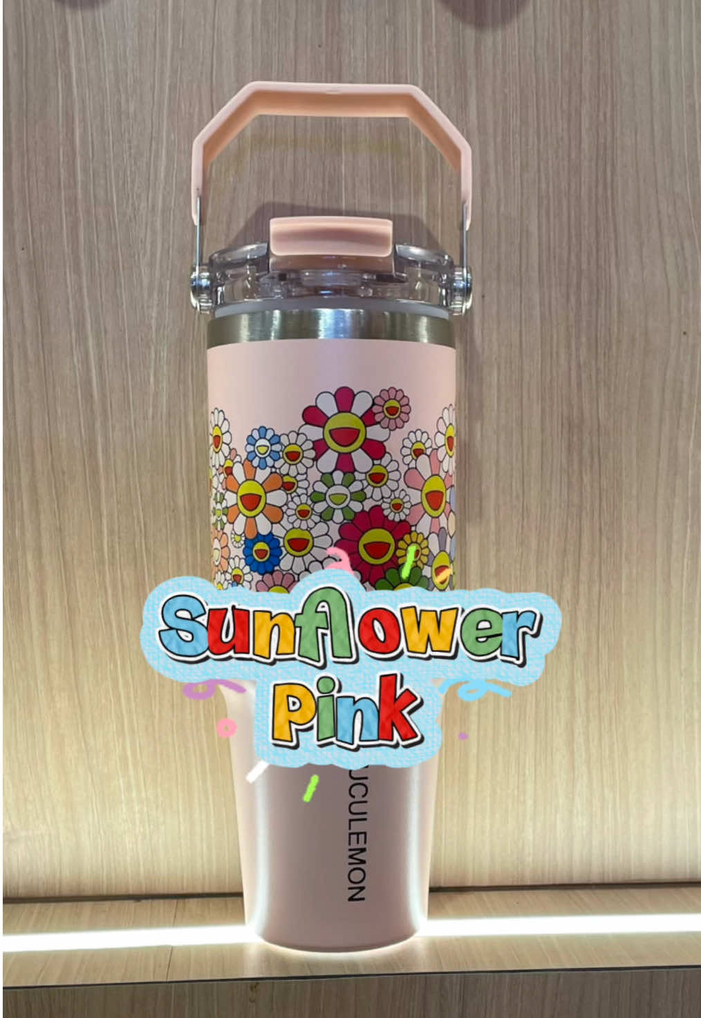 Detail : Sunflower Pink #prettyinpink🎀🎀 #softgirlaesthetic #cuculemontumbler #homeessentials #tumblerstainless 