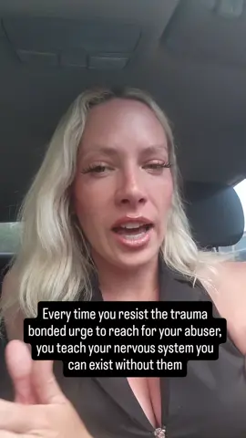 Every time you resist the trauma bonded urge to reach for your abuser, you teach your nervous system you can exist without them #narcissisticrelationship #traumabond #narcissisticabuse #narcissistrecovery #covertnarcissisticabuse 