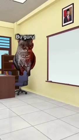 Pov : Lo sama temen lo dihukum nyanyi didepan kelas karena telat 😹#kucing #meme #memekucing 