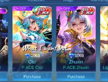 The skin I want but...😭 #mlbbskin #cicimlbb #zhuxinmlbb #MLBB #MLBB9TH 