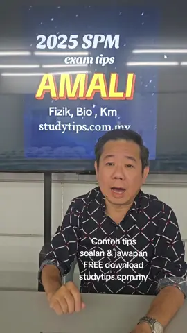Tips Amali SPM 2025 jawapan download free dari studytips.com.my Hurry join early Real Tips Seminar on 15 Nov  detail whatsapp 012 2300392