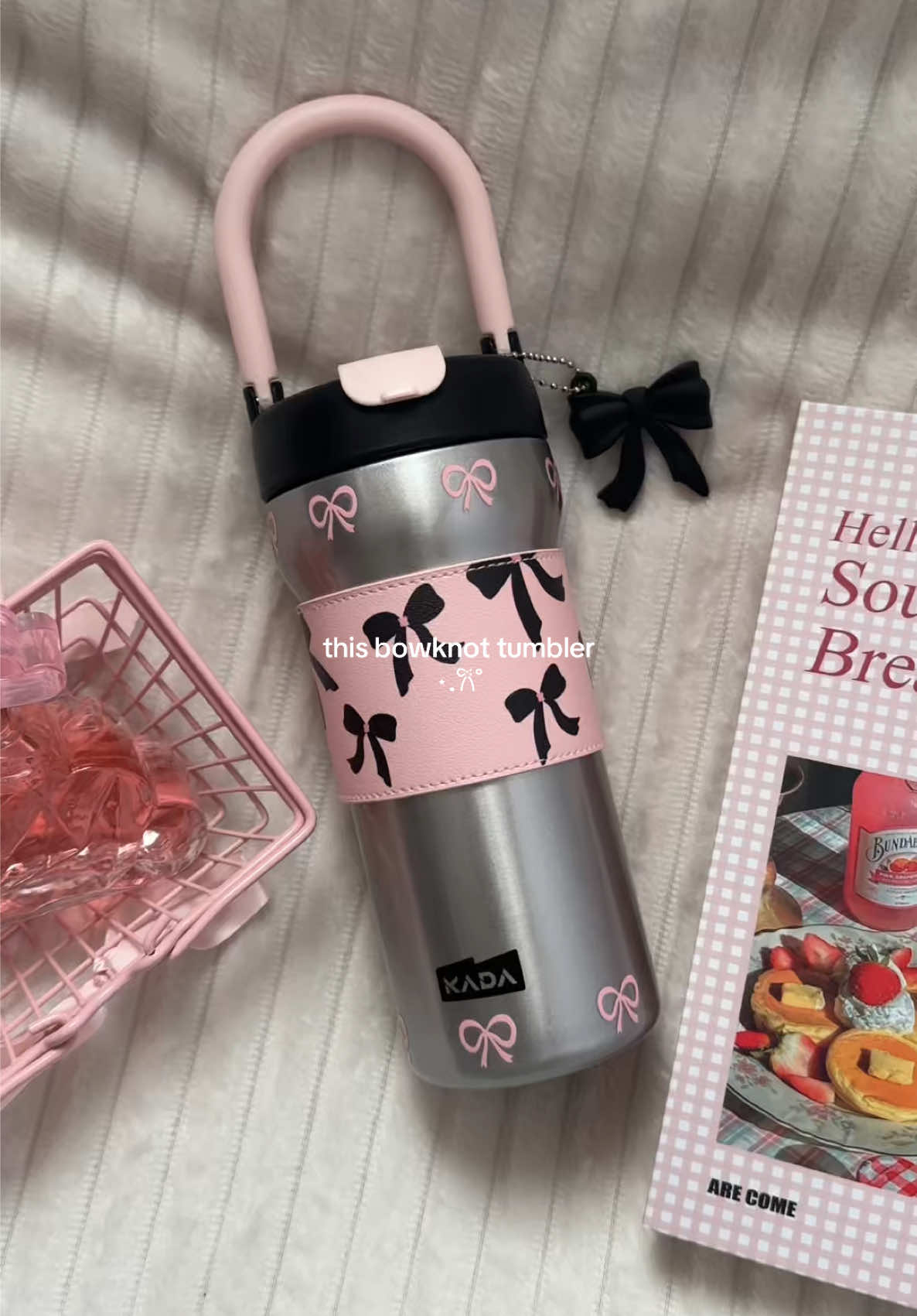 Replying to @𐙚 ‧₊˚ ⋅ Ashley 𐙚 ‧₊˚ ⋅ my fav pretty coquette tumbler 🎀✨💕 #kadatumbler #bowknottumbler #vacuumtumbler #kadahydrate #tumbler