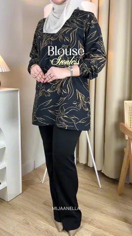 Blouse corak #blouse #blousewanita #blousemurah #blouseironless 