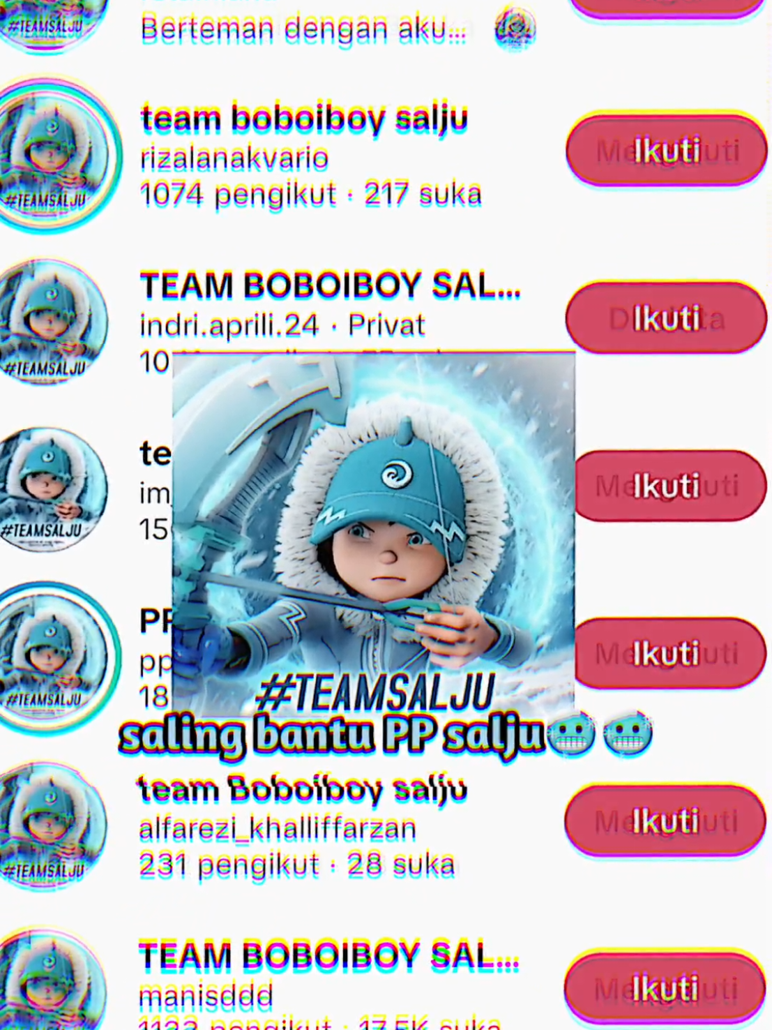 kumpul sini PP salju🥶🥶#teamsalju#fyp #boboiboyice#salingbantu