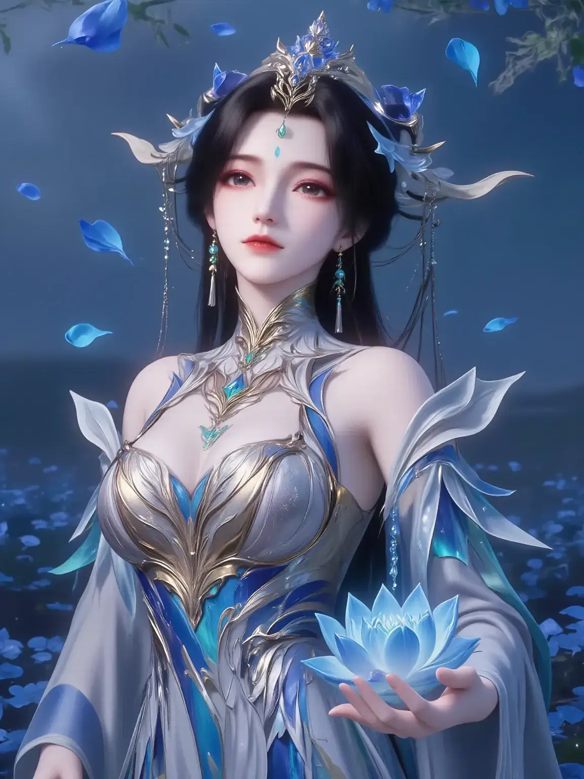 Sen xanh chẳng nói lời sang, Chỉ dâng hương mát dịu dàng vờn quanh. Liễu Thần ngoảnh lại nhìn nhanh, Ánh trăng rớt xuống, cũng thành đạo quang. #柳神 #liushen #liễuthần #lieuthanthegioihoanmy #mynhan3d 