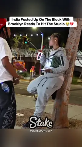 India Posted Up On The Block With Brooklyn Ready To Hit The Studio 😭💔 #indialove #brooklynfrost #fyp 