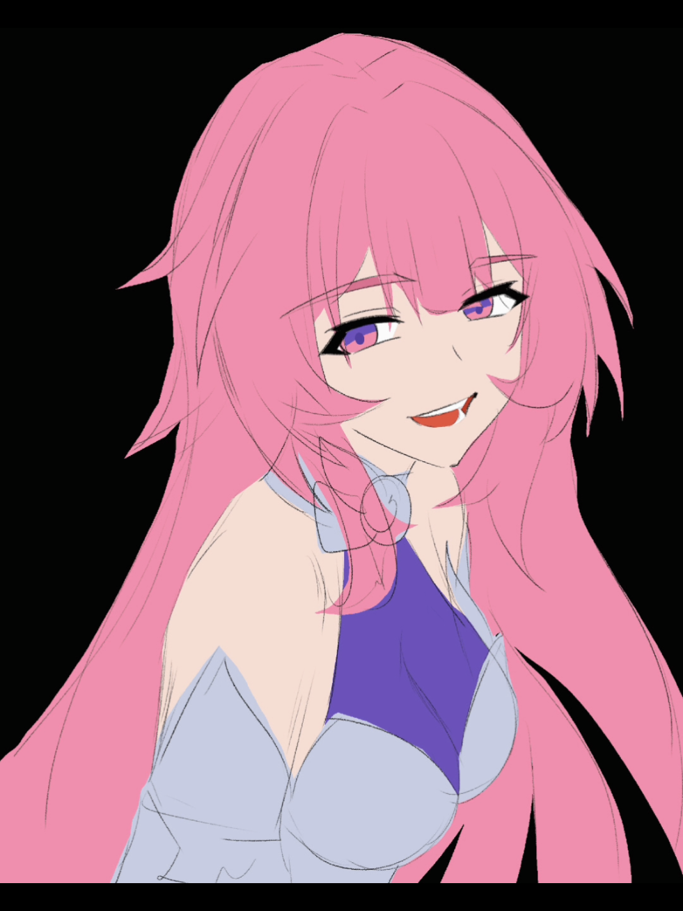 Man... i think, i had crush on this girl❤...  #HonkaiStarRail #hsr #cyrene #elysia #art 