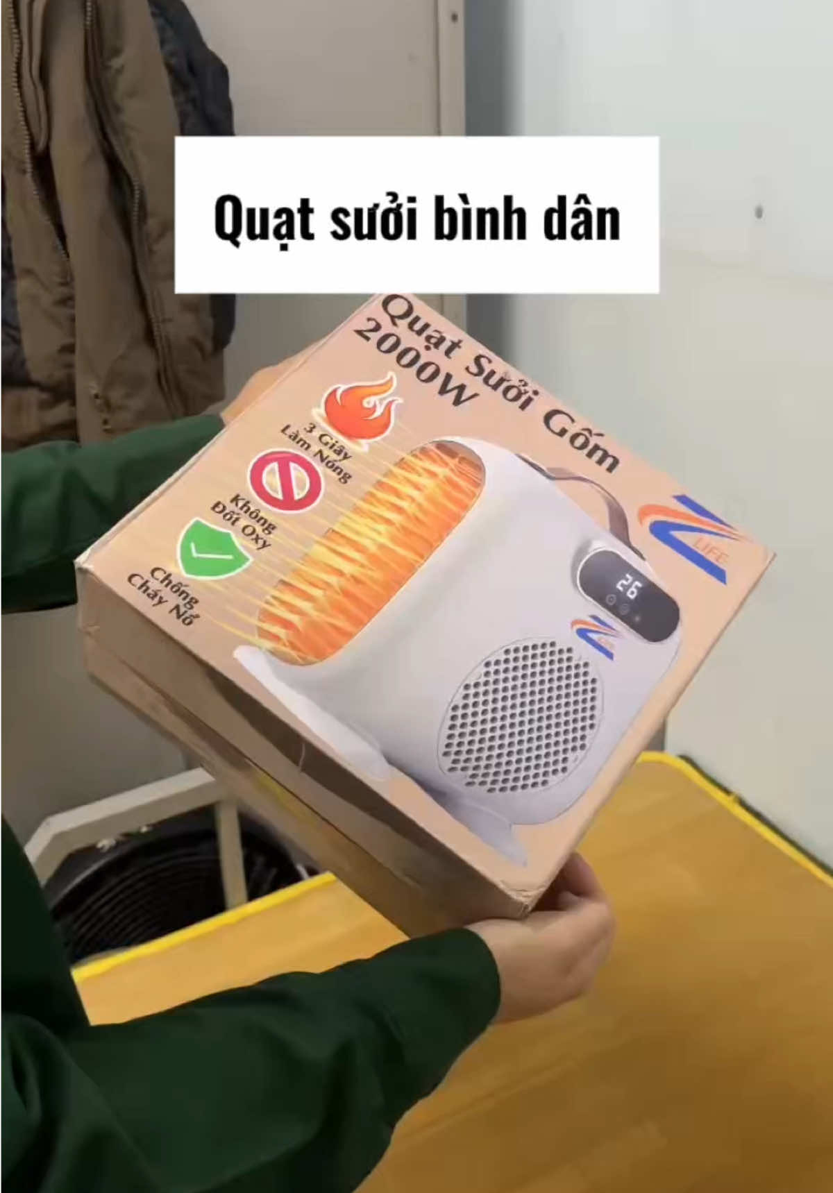 Chú bộ đội nay unbox quạt sưởi bình dân #subondaily #review #quatsuoi 
