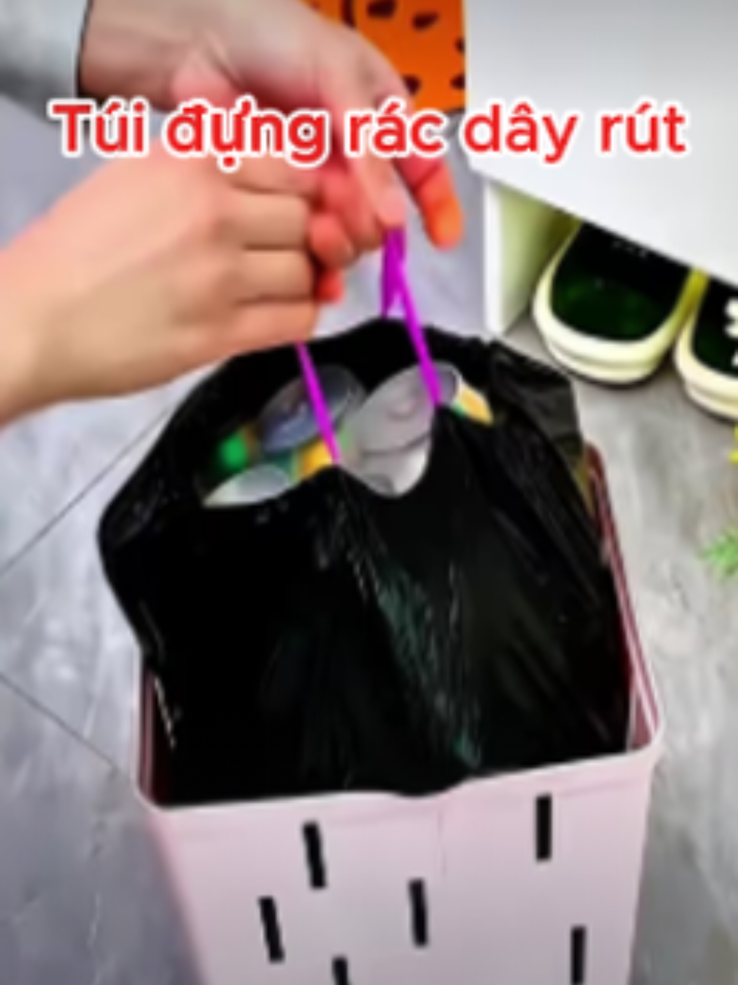 Túi đựng rác dây rút tiện lợi, thân thiện với môi trường #tuidungrac #tuidungraccoquairut #tuidungractuhuysinhhoc #xuhuong 