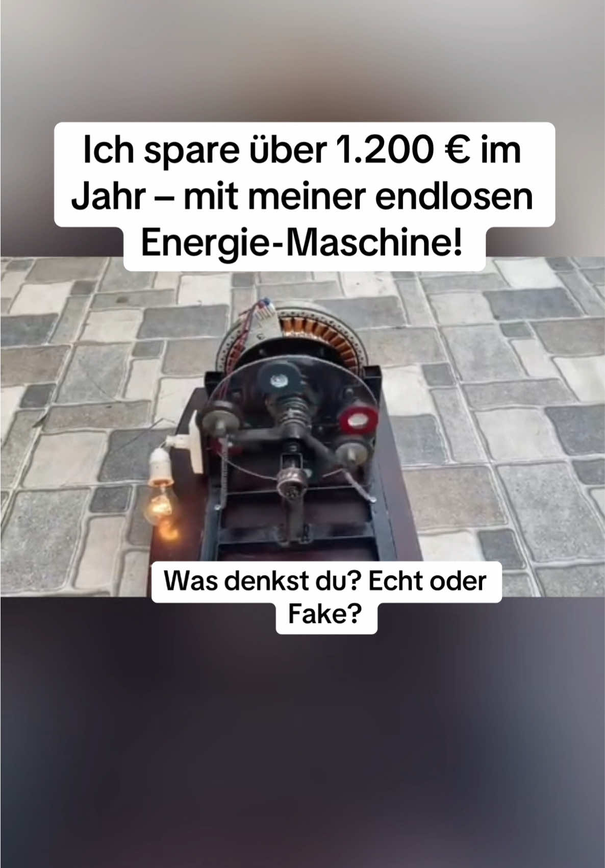Seit Monaten läuft sie – ohne Steckdose, ohne Batterie. Ich hab einfach mein eigenes Stromsystem gebaut 🔧⚡️ Keiner glaubt’s, bis sie es selbst sehen 😏 Physiker? Erklärt mir DAS! #FreieEnergie #PerpetuumMobile #EnergieSparen #DIYTechnik #FürDich 