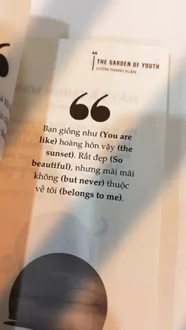 Càng đọc càng thấm càng nhớ từ vựng cùng sách The Garden Of Youth  #5phutenglish #trichdantienganh 