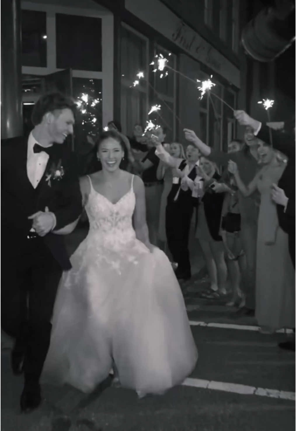 celebrating our 2 year wedding anniversary & feeling sorry for @Sam Sikes and @Birkley Sikes having to film running backwards extremely fast because we were a bit excited 🤣🤣🤣  #wedding #sparklerexit #married #couple #funny 